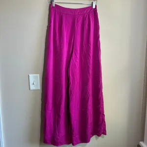 Adore Wide Leg Palazzo Pants S Magenta Pink Womens High Waisted Pockets thumbnail 6