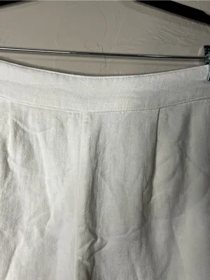 Abercrombie & Fitch White Linen‎ Viscose Pull On Lined Summer Shorts thumbnail 3