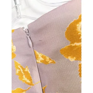 NWT Kay Unger Women's Floral Jacquard Sleeveless Midi Dress Lilac Gold Size 6 thumbnail 10