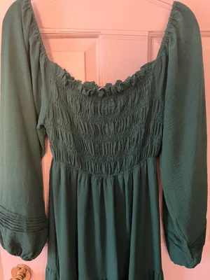 She & Sky Dress Green Smock thumbnail 5
