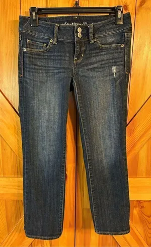 American Eagle stretch jeans, artist size 0 dark wash (0397) Read￼ thumbnail 1