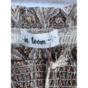 Women's Loom Smocked Peplum Blouse Boho Romantic Long‎ Sleeve Size S New thumbnail 4
