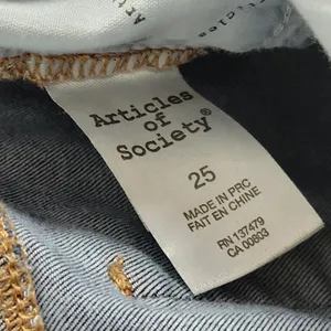 Articles of Society Womens Jeans Size 25 Blue Cropped Mid Rise Skinny Fit Button thumbnail 8