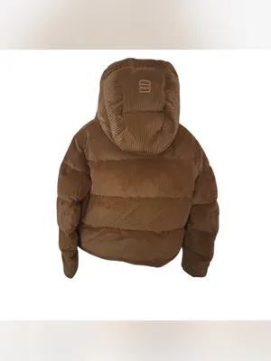 NWT Aritzia The Superpuff Cushcord Corduroy size XS in Brown 700+ Fill thumbnail 4