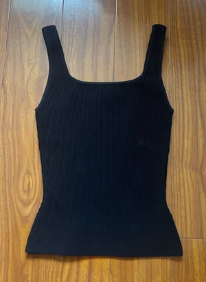 Aritzia Babaton Black Sculpt Knit Tank Top thumbnail 1