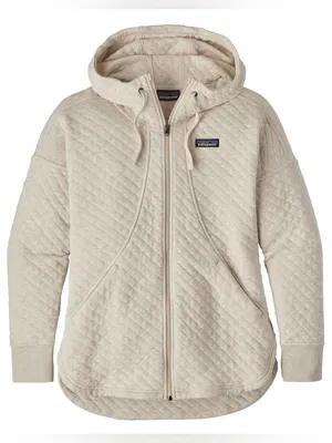 PATAGONIA Women's Cotton Quilt Hoodie Hethered Beige thumbnail 3