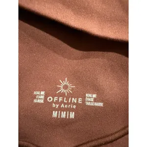 OFFLINE by Aerie Real Me Flare Leggings Brown Crossover High Rise Womens‎ Medium thumbnail 4