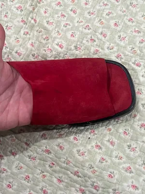 Franco Sarto Red Suede Block Heel Mules thumbnail 4