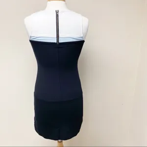 Sanctuary Colorblock Mod Shift Mini Dress Black White Blue S thumbnail 3