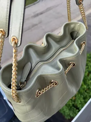 nwt coach Evelyn Shoulder Bag With Quilting gold/pistacho，cdr00 thumbnail 4
