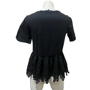 Endless Rose Womens T-Shirt Size S Black Short Sleeve Crew Neck Lace thumbnail 2