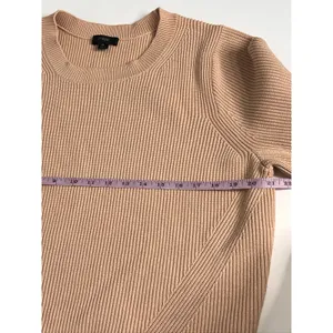 J.Crew Ribbed Knit Sweater Women's Medium Peach Long Sleeve Crew Neck Pullover thumbnail 7