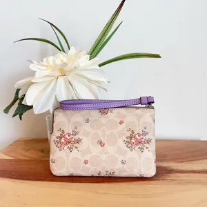 NWT Coach Corner Zip Wristlet In Signature Canvas With Floral Print‎ thumbnail 2
