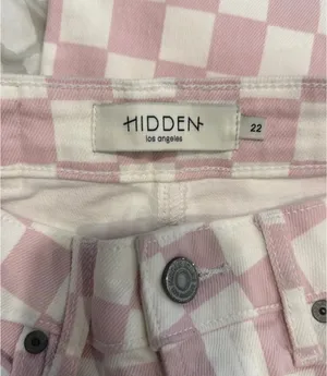 Hidden Jeans Pink Checker Print Jeans thumbnail 2