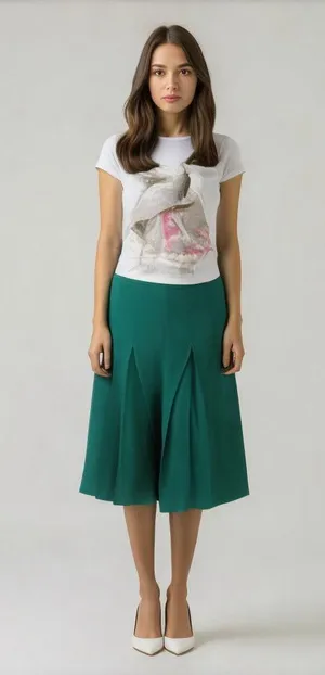 Vintage Wool Pleated Union Made Cheer Skirt Varsity Pleated Skirt thumbnail 1