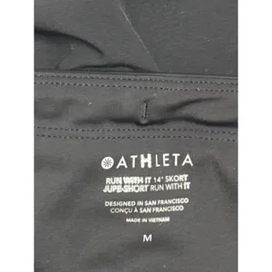 Athleta Run With It 14" Skort Black Athletic Running Tennis Skirt Women Medium thumbnail 3