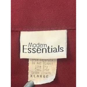 Modern‎ Essentials Blazer XL Burgundy Vintage 3/4 Sleeve One Button Professional thumbnail 2