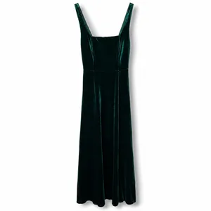 NEW Lulus Graceful Invite Emerald Velvet Square Neck Lace-Up Maxi Dress Medium thumbnail 6