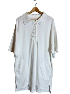 Free People FP Movement Tee Time Top Women's XS White Tennis Polo Sporty NWOT thumbnail 5