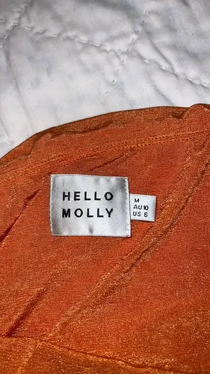 Orange Bodycon Hello Molly Dress thumbnail 2
