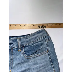 American Eagle Jegging Women 6 Short Blue Denim Stretch Casual‎ Boho thumbnail 6