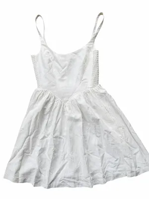 NEW Amanda Uprichard White Sweetheart Casual Summer Short Dress Babydoll Corset thumbnail 1