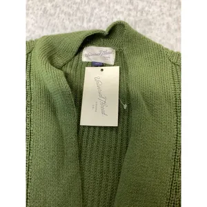 Universal Thread Womens Green Cotton Shaker Knit Open Front Cardigan Sweater M. thumbnail 2