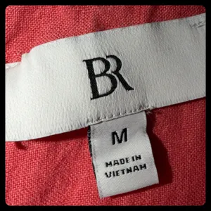Banana Republic Tank Top Womens M Red Linen Sleeveless Babydoll Casual Summer thumbnail 2