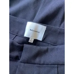 Reformation Black Pintuck High Rise Wide Leg Trousers Pants Size 6 thumbnail 6