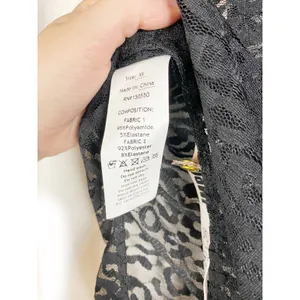 HOUSE OF CB Carmine Sheer Black Lace Long Sleeve Bodysuit XS NWT thumbnail 7