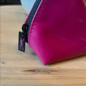 YSL‎ Yves Saint Laurent Parfums Pink Nylon Makeup Pouch thumbnail 3