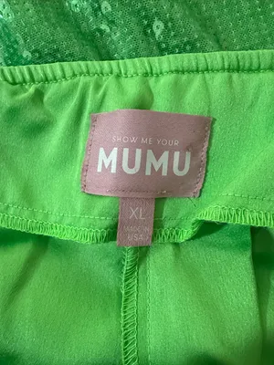 Show Me Your MuMu All Night Skort in Green Sequins Size XL thumbnail 5