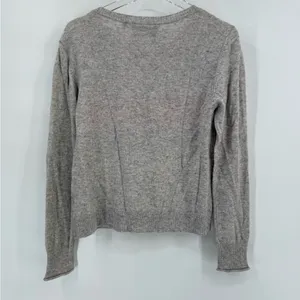 BROWN ALLAN wool and cashmere gray crew neck sweater size medium‎ thumbnail 2