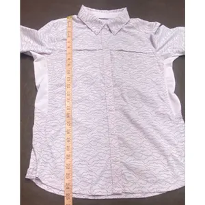 REI Co-op Sahara Shirt Small UPF Fishing Hiking Lilac Topographic Print Gorpcore thumbnail 9