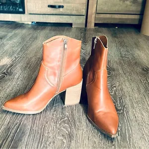 Steve Madden Cate Boot (Women's 9 ) Cognac Leather thumbnail 2