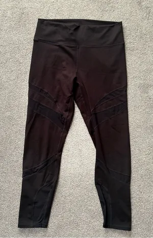 Fabletics Black High-Waist Leggings with Logo Tag thumbnail 1