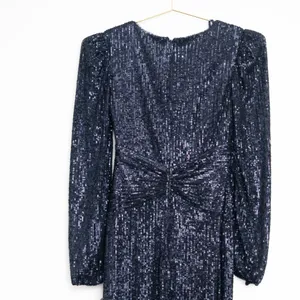 Aqua Formal - Navy Sequin‎ Twist-Front Gown thumbnail 3