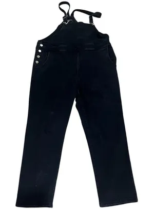 Universal Standard Women's Black Denim Overalls Size M thumbnail 1