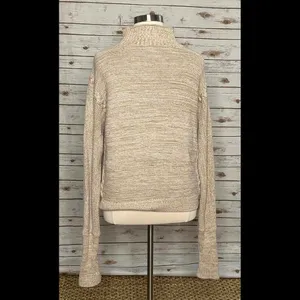 GAP marled mock neck cotton cable knit sweater Size XL thumbnail 4