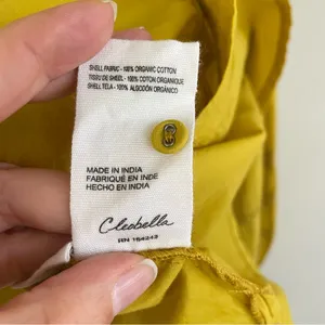 Cleobella Nerea Cotton Blouse in Citrine Yellow‎ Balloon Sleeves Size Medium thumbnail 7