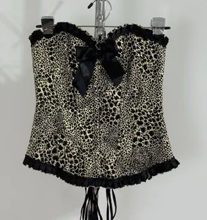 Women’s Animal Print Steampunk Corset Waist Training Burlesque Gothic Bustier M thumbnail 1