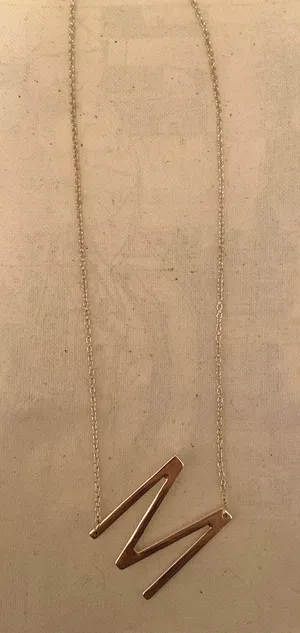 M Letter Necklace Silver thumbnail 2