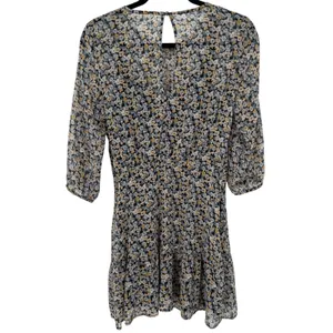 NWT Abercrombie & Fitch Womens Ditsy Floral Sheer Mini Dress Size Small Feminine thumbnail 5