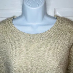 H&M Divided Long Sleeve Casual Knit Slouchy Sweater Oatmeal Cream L thumbnail 2