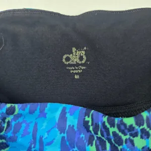 Alo Yoga Y2K Crop Wide Leg Pants Activewear Blue Print‎ Black Size Medium thumbnail 3