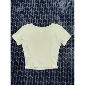 Lululemon Women's Align Tee Green Slim Fit Cropped Length Nulu Size 4 thumbnail 3