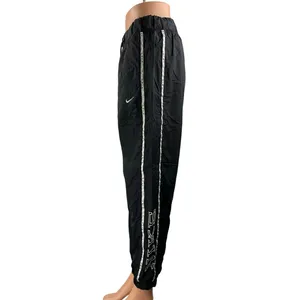 Nike Women's Black High Rise Striped Running Athletic Jogger Sweat Pants Size M thumbnail 2