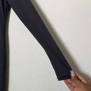 SKIMS Women Maxi Dress Small Gray Long Sleeve‎ Open Back Bodycon Lounge Stretch thumbnail 4