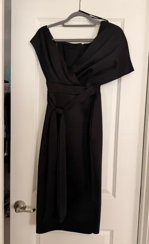 ASOS Midi Dress Fallen Shoulder Pencil thumbnail 2