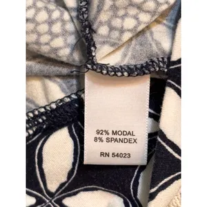 Banana Republic XS Black White Geometric Print Dress Smocked Waist Stretch thumbnail 10